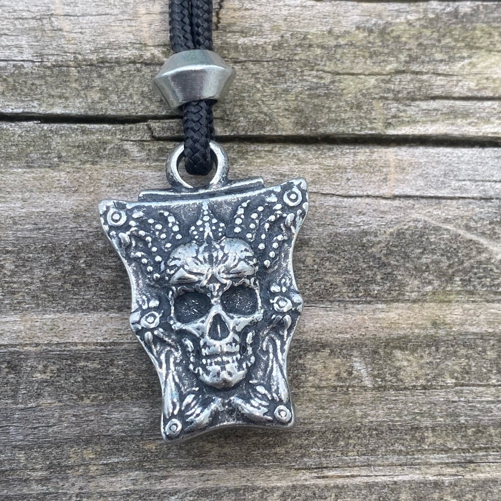 Sugar Skull necklace Pepi & Co Skull pendant Made in USA
